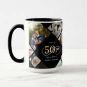 50th Anniversary Infinity Love Photo Collage Gift Tasse (Links)