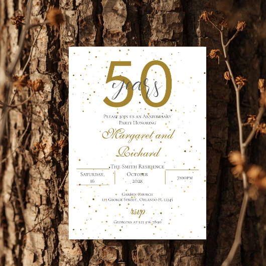 50th anniversary invitation einladung