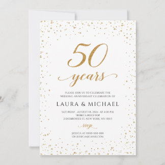 50th Anniversary Invitation, Gold Wedding Invites Einladung