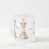 50th Anniversary King Queen Gift Elegant Mattglastasse (Vorderseite Links)