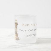 50th Anniversary King Queen Gift Elegant Mattglastasse (Mittel)
