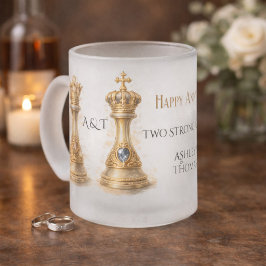 50th Anniversary King Queen Gift Elegant Mattglastasse