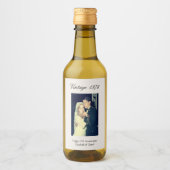 50th Anniversary Party Favor Custom Wedding Photo Weinetikett (Vorderseite)