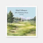 50TH (ANY YEAR) BIRTHDAY PARTY GOLF COURSE SERVIETTE (Vorderseite)