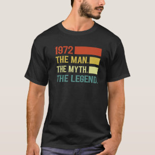 50Th Birthday 1972 The Man Myth Legend Retro T-Shirt