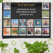 50th Birthday 1976 Family Memories Photo Collage Geschirrtuch (Gefaltet)