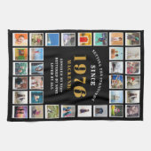 50th Birthday 1976 Family Memories Photo Collage Geschirrtuch (Horizontal)