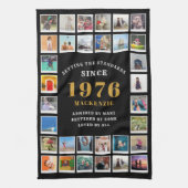 50th Birthday 1976 Family Memories Photo Collage Geschirrtuch (Vertikal)