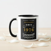 50th Birthday 1976 Legend Retro Black Personalized Tasse