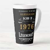 50th Birthday 1976 Legendary Retro Milchtasse (Rechte Ecke)