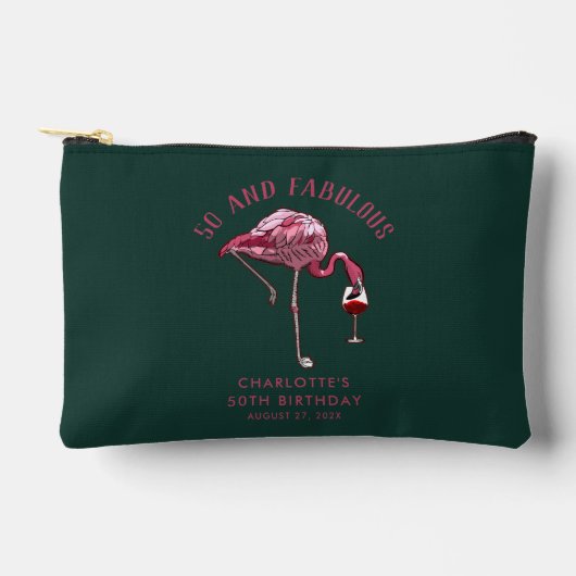 50th Birthday 50 and Fabulous Swag Custom Zubehörtasche (Vorderseite)