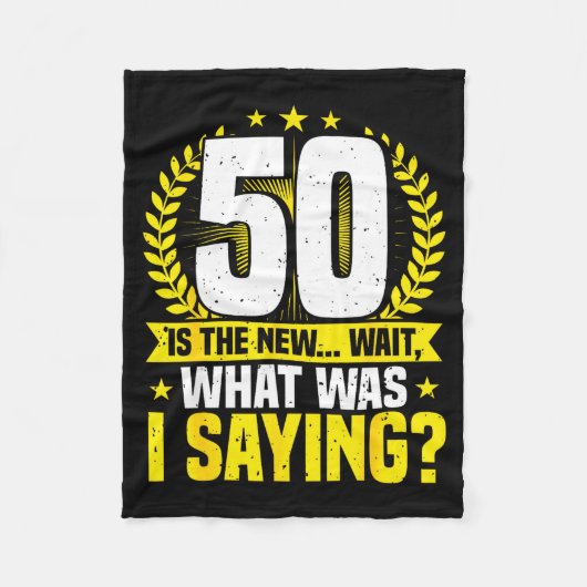 50th Birthday, 50 Is The New... Funny 50 Years Old Fleecedecke (Vorderseite)