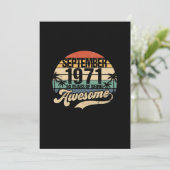 50th Birthday 50 Year Old Awesome Since September Save The Date (Stehend Vorderseite)