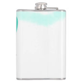 50th birthday add name date year green pastel bold flachmann (Rückseite)