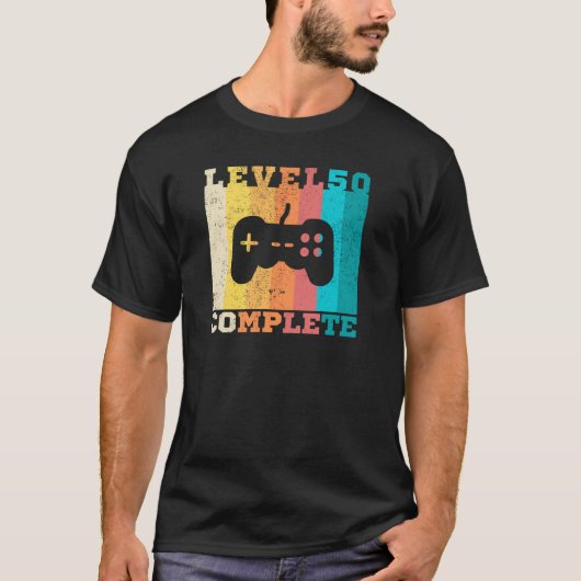 50th Birthday/ Anniversary Level 50 Complete T-Shirt (Vorderseite)