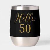 50th Birthday Black Gold Birthday Party Favor (Rückseite)