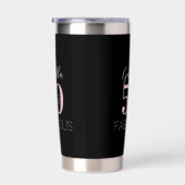 50th Birthday Black Pink Personalized Party Favor  Thermobecher (Rechts)