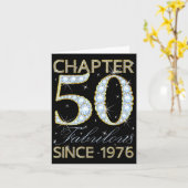 50th Birthday Chapter 50 Fabulous Since 1976 Karte (Gelbe Blume)
