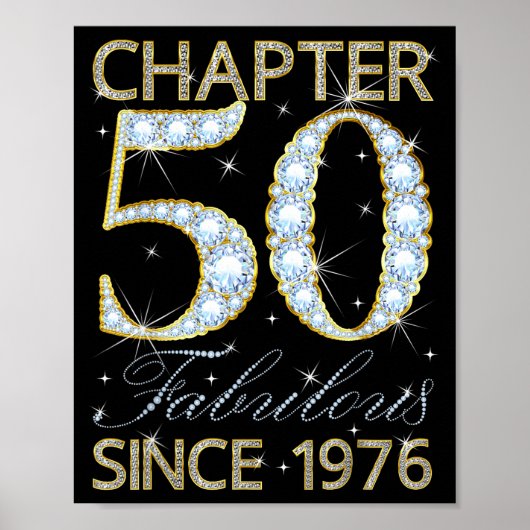 50th Birthday Chapter 50 Fabulous Since 1976  Poster (Vorne)