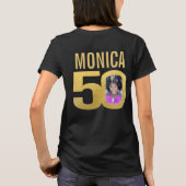 50th birthday crew custom name photo fun  T-Shirt (Rückseite)