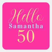 50th Birthday Hello 50 Hot Pink Party