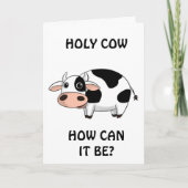 "50th BIRTHDAY HUMOR** FROM A COW? Karte (Vorderseite)