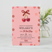 50th Birthday Invitation, 50th Invite, pink  Einladung (Stehend Vorderseite)