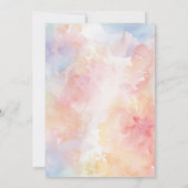 50th Birthday Invitation | Pastel Watercolor Gold  Einladung (Rückseite)