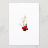 50th Birthday Invitation Photo Red Roses (Rückseite)