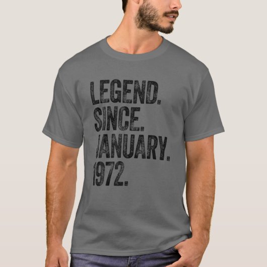 50Th Birthday January Born 50 Years Legend Since 1 T-Shirt (Vorderseite)