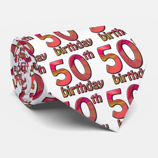 50th-birthday krawatte (Gerollt)