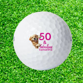 50th Birthday  Labrador gift Golfball