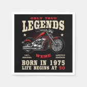 50th Birthday Man Biker Motorcycle Chopper 1975 Serviette (Vorderseite)