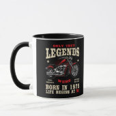 50th Birthday Man Biker Motorcycle Chopper 1975 Tasse (Links)