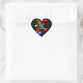 50th Birthday Music Notes  Heart Sticker (Tasche)