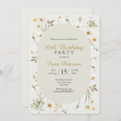 50th Birthday party invitation for her Einladung (Vorne/Hinten)