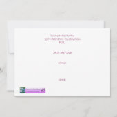 50th Birthday Party Invitation - tulips Einladung (Rückseite)