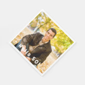 50th birthday photo hello 50 guys men luncheon serviette (Ecke)