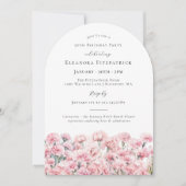 50th Birthday Pink Carnation January Birth Flower Einladung (Vorderseite)