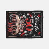 50th Birthday Queen Chapter 50 Fabulous Since 1976 Fleecedecke (Vorderseite (Horizontal))