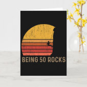 50th Birthday Rock Climbing Karte (Gelbe Blume)