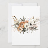 50th Birthday Rustic Floral Fall Einladung (Rückseite)