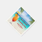 50th Birthday Summer Cocktail Beach Party Serviette (Ecke)