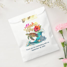 50th Fifty Birthday Tropical Ocean Beach Theme Geschenktütchen