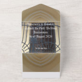 50th gold wedding anniversary invitation   all in one einladung (Außenbereich)