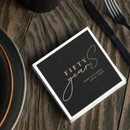 50th Gold Wedding Anniversary Serviette