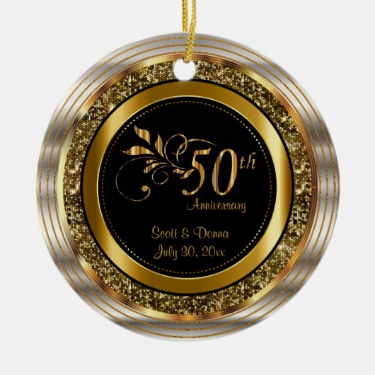 50th Golden Anniversary Keramik Ornament (Vorne)
