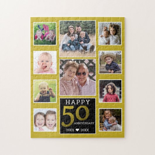 50th Golden Wedding Anniversary 10 Puzzle (Vertikal)