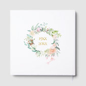 50th Golden Wedding Anniversary Floral Garland Gästebuch (Rückseite)