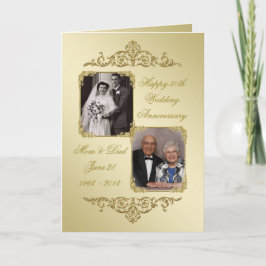 50th Golden Wedding Anniversary Photo Card Karte